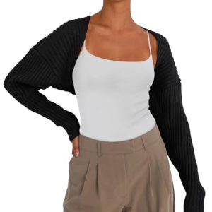 Womens Cropped Cardigans Bolero Shrug Fall Sweater Cute Tops Fashion Trendy Long Sleeve Outfit Y2K Clothes
