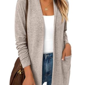 Cardigan Sweaters for Women Lightweight Open Front Cardigans Casual Loose 2025 Fall Sweater with Pockets