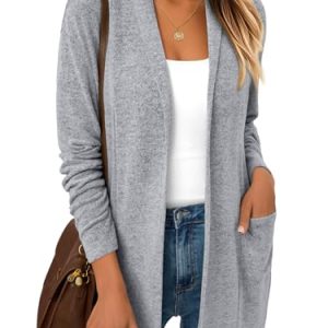 Cardigan Sweaters for Women Lightweight Open Front Cardigans Casual Loose 2025 Fall Sweater with Pockets